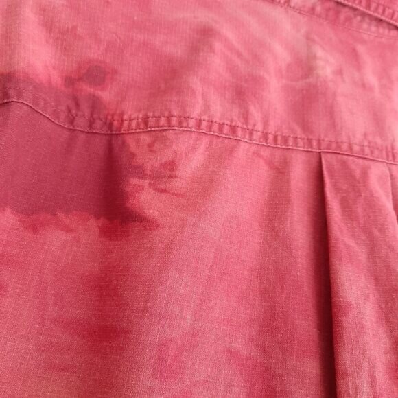 RED HEAD BRAND \ Button Down Tie Dye Shirt Red Men's Sz L - Picture 8 of 10